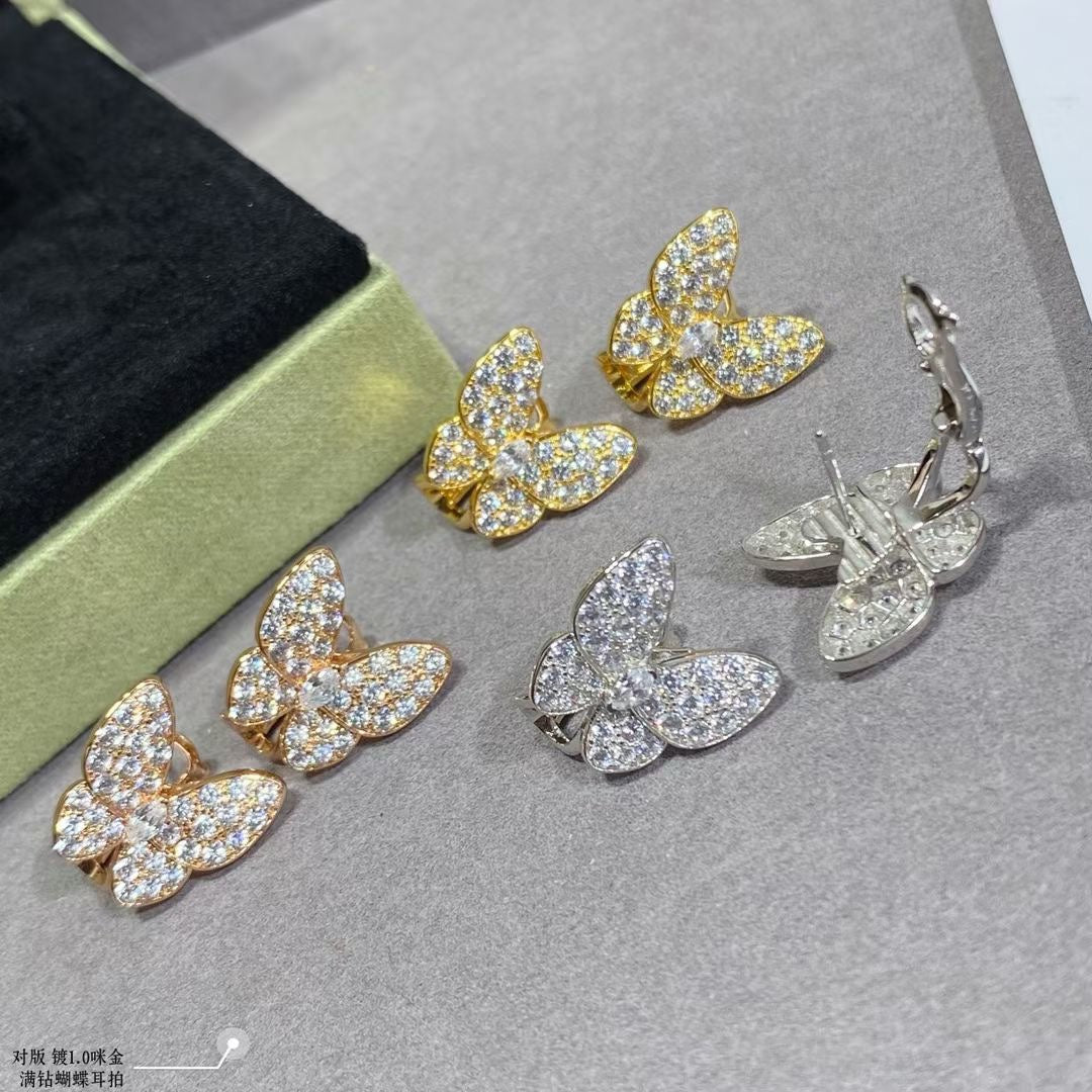 Two Butterfly Diamonds Earrings