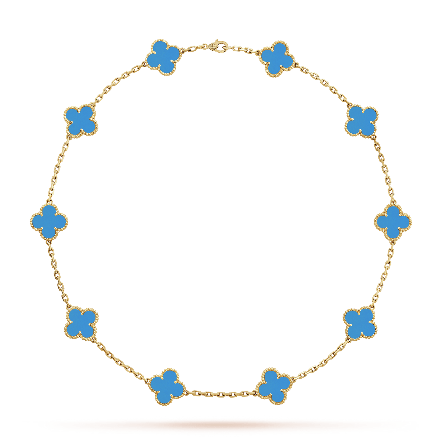 Vintage Alhambra Agate 10 Motifs Necklace