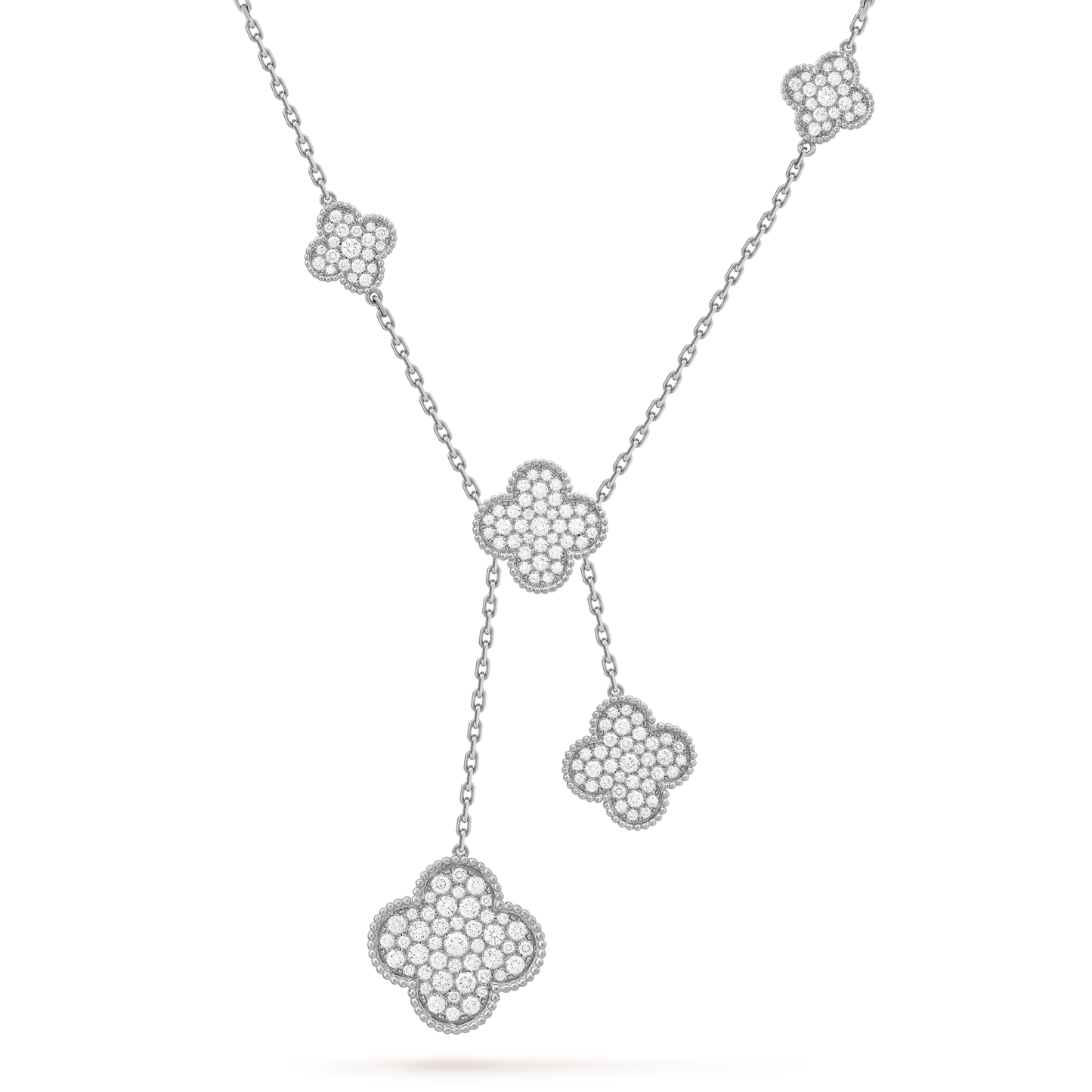 Magic Alhambra Six Motifs Diamonds Necklace