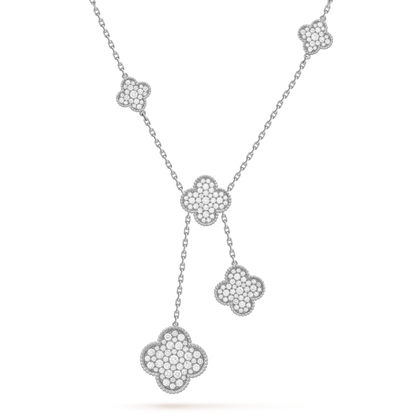 Magic Alhambra Six Motifs Diamonds Necklace