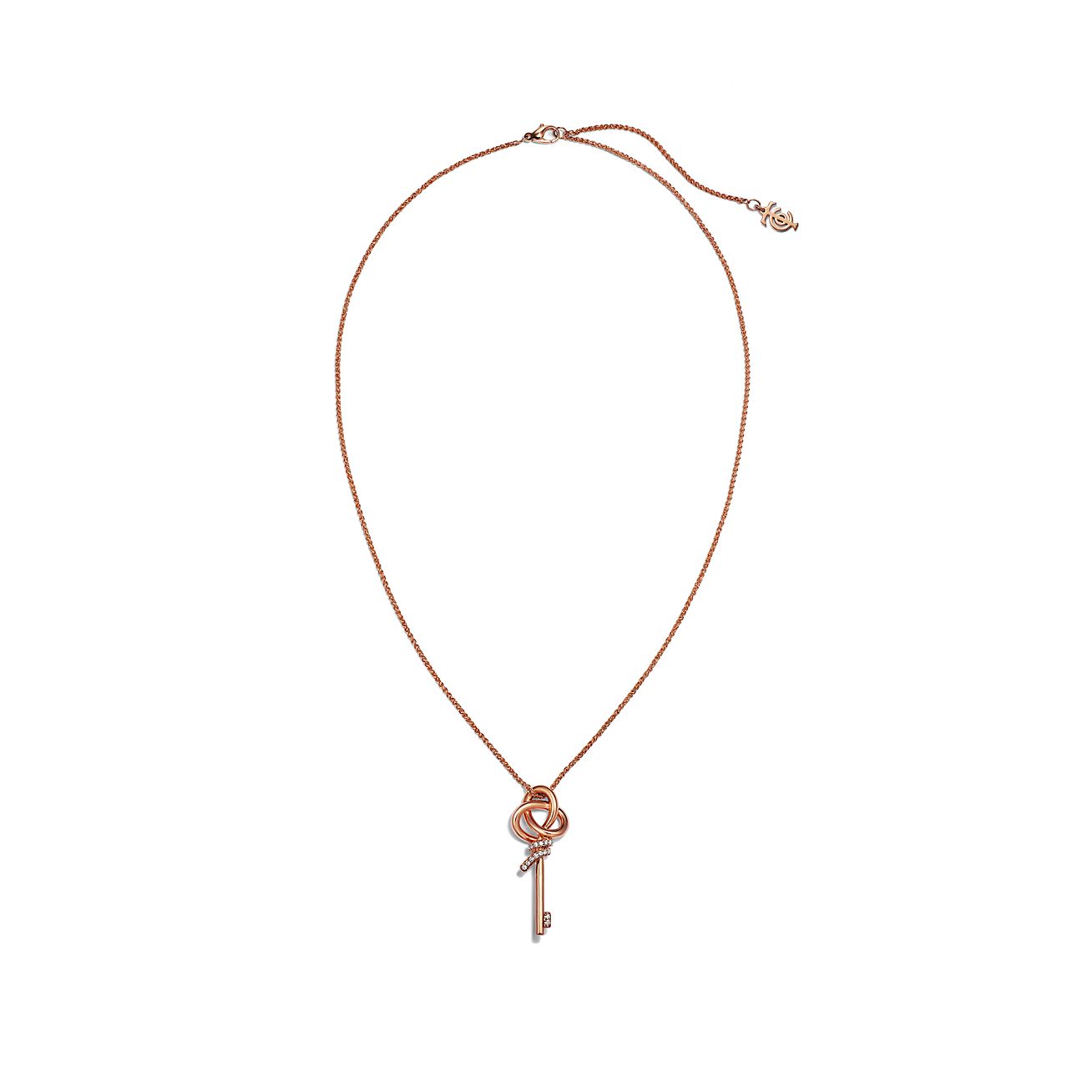 T Keys Woven Diamonds Medium Necklace