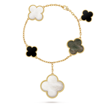 Magic Alhambra Five Motifs Clover Bracelet