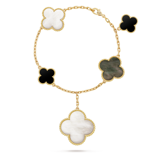 Magic Alhambra Five Motifs Clover Bracelet