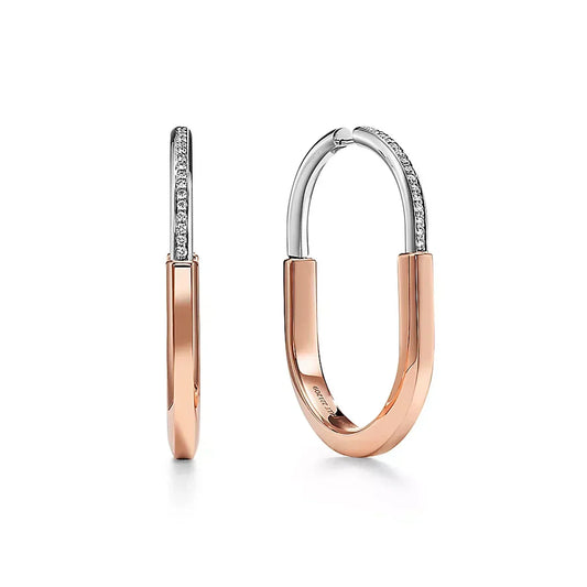 T Lock Diamond Earrings