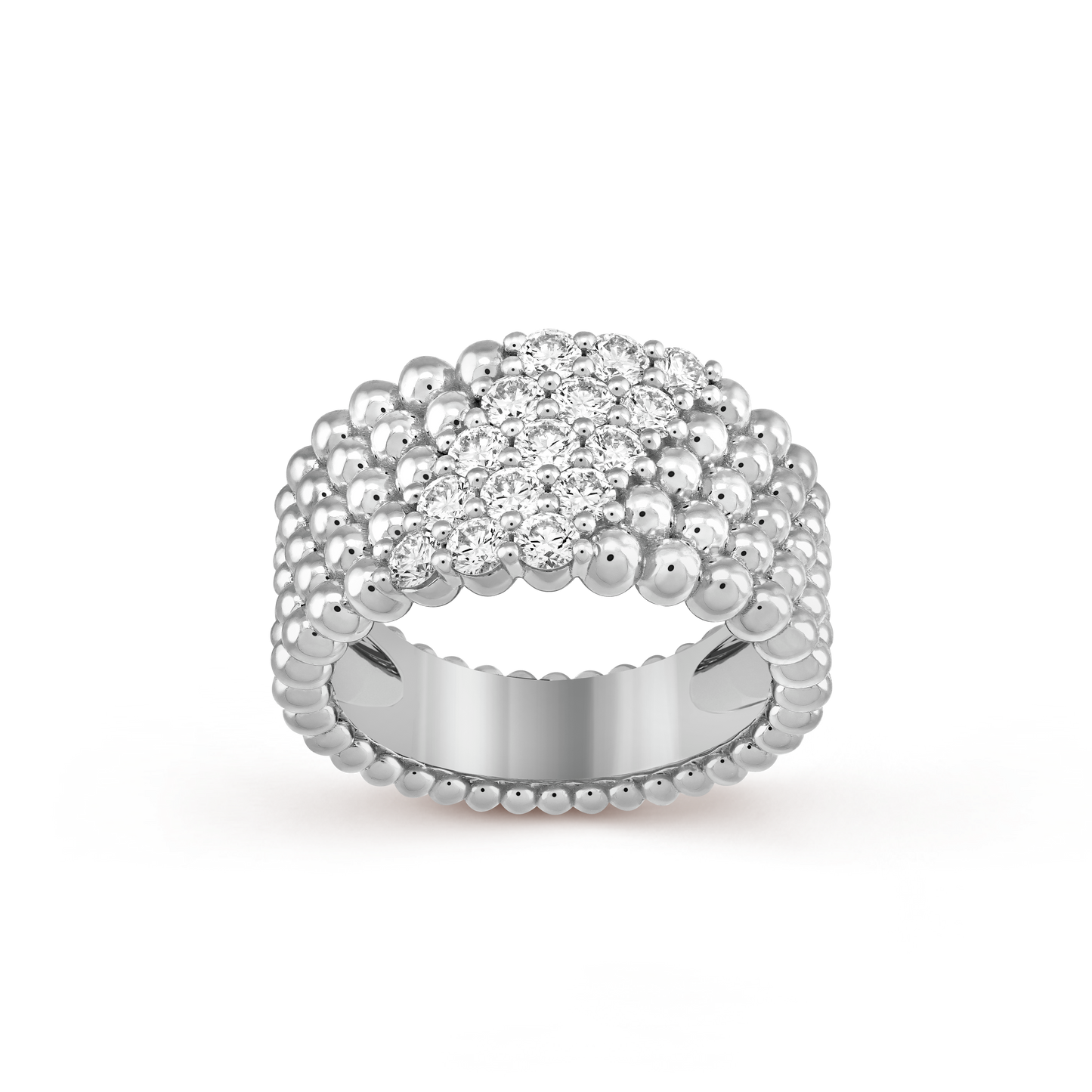 Perlée Diamonds Five Rows Ring