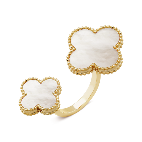 Magic Alhambra Mother Of Pearls Clover Ring