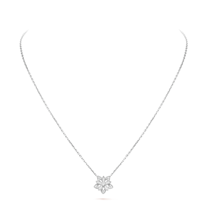 Lotus Openwork Pendant Necklace