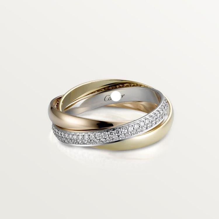 Trinity Pave Diamond Ring