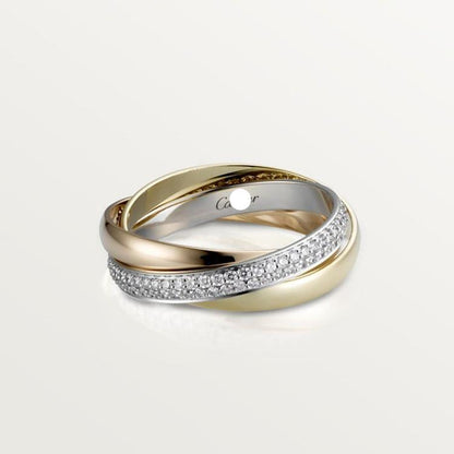 Trinity Pave Diamond Ring