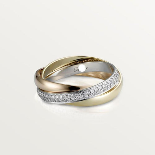 Trinity Pave Diamond Ring