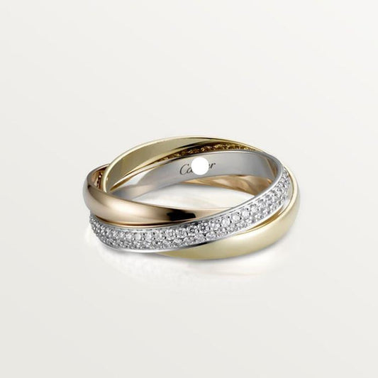 Trinity Pave Diamond Ring