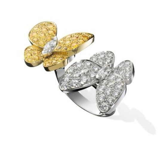 Two Butterfly Between the Finger Ring