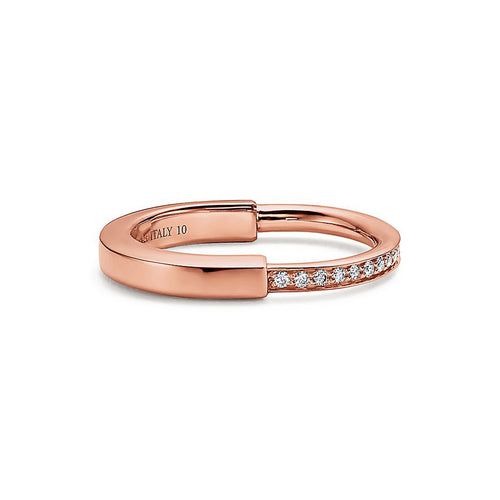 T Lock Diamonds Yellow Gold Ring