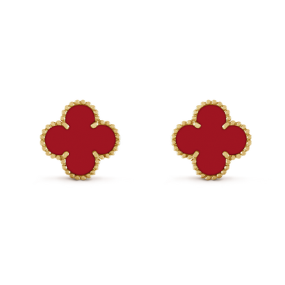 Vintage Alhambra Carnelian Earrings