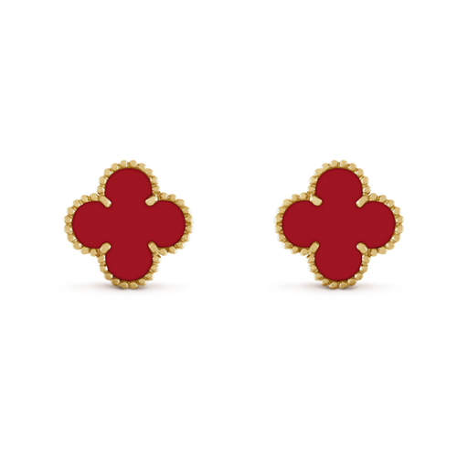 Vintage Alhambra Carnelian Earrings
