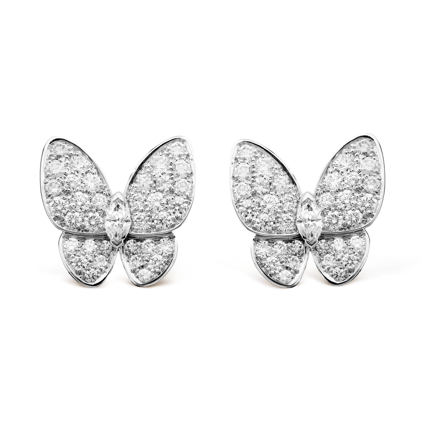 Two Butterfly Diamonds Earrings