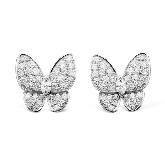 Two Butterfly Diamonds Earrings