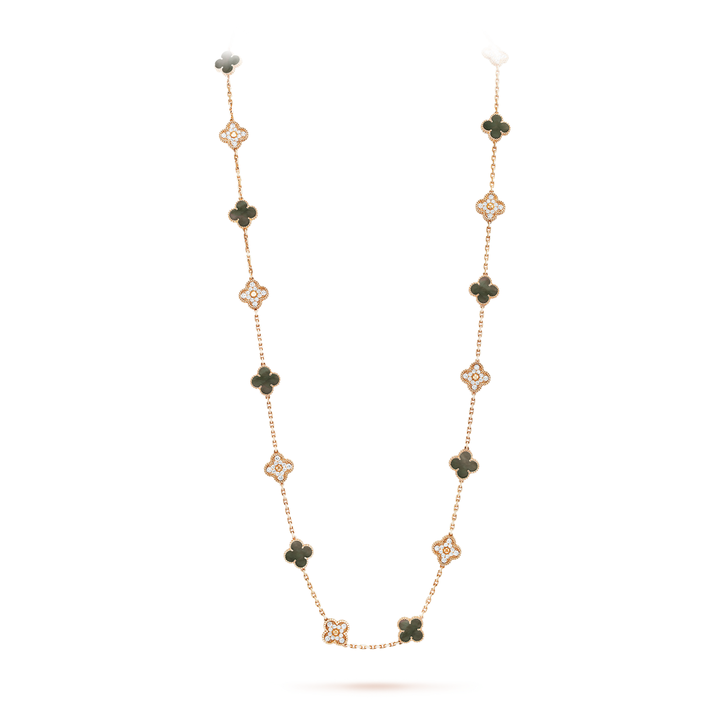 Vintage Alhambra 20 Motifs Long Necklace