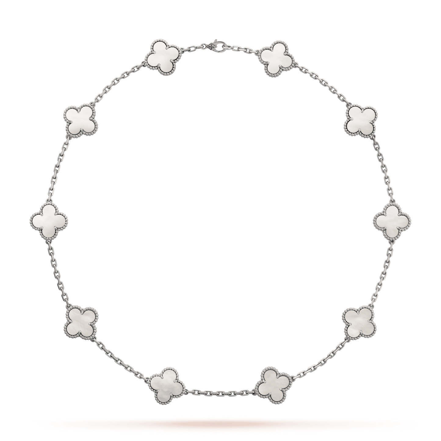 Vintage Alhambra Pearl 10 Motifs Necklace