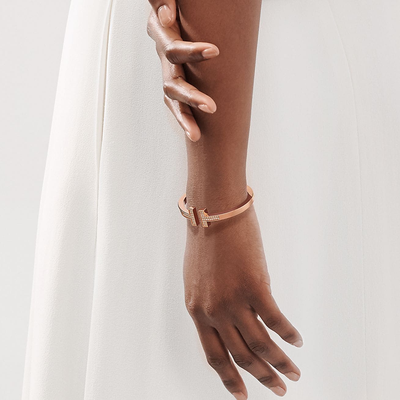 T Diamond Square Bracelet