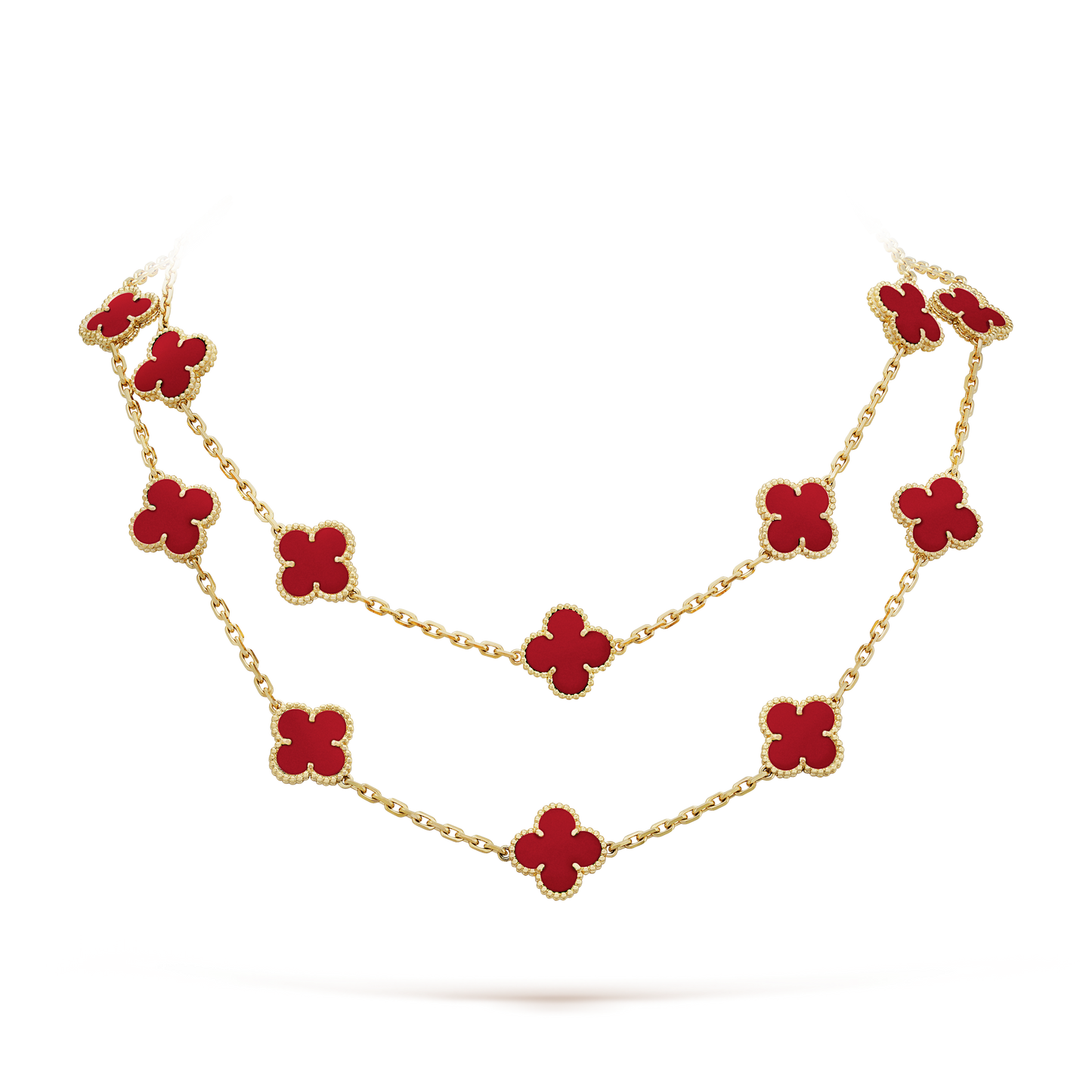 Vintage Alhambra 20 Motifs Long Necklace