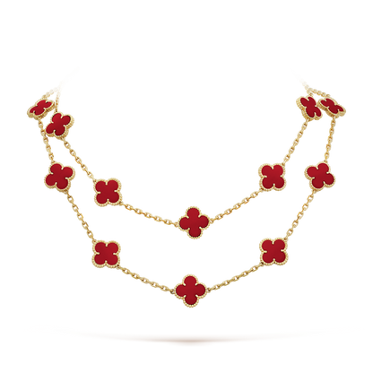 Vintage Alhambra 20 Motifs Long Necklace