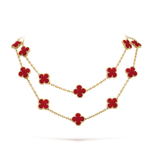 Vintage Alhambra 20 Motifs Long Necklace