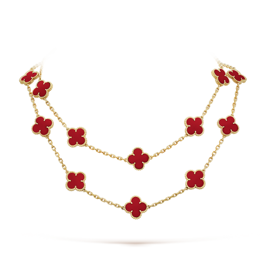 Vintage Alhambra 20 Motifs Long Necklace