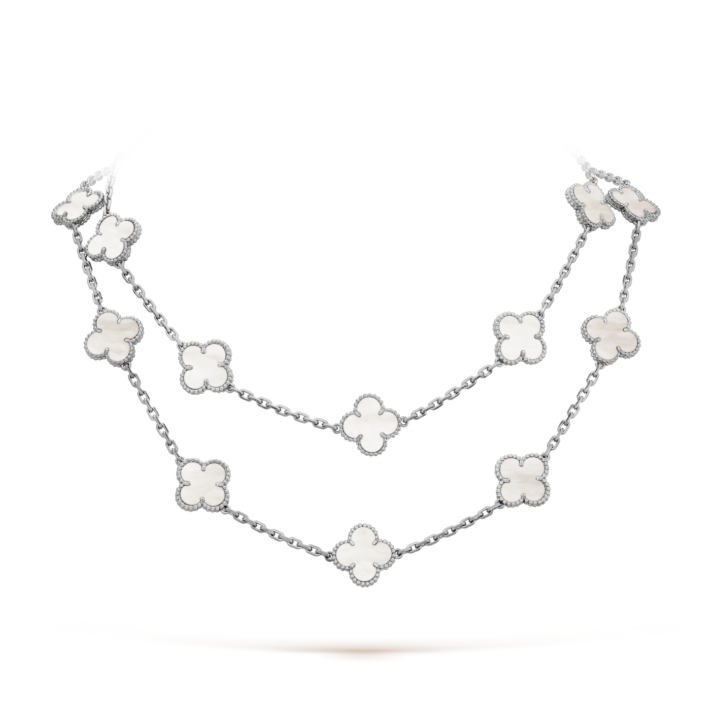 Vintage Alhambra 20 Motifs Long Necklace