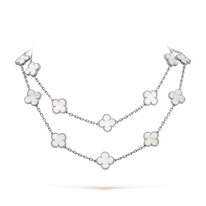 Vintage Alhambra 20 Motifs Long Necklace