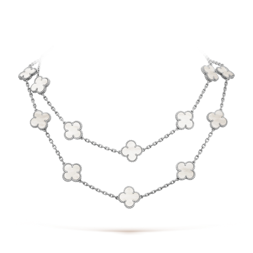 Vintage Alhambra 20 Motifs Long Necklace