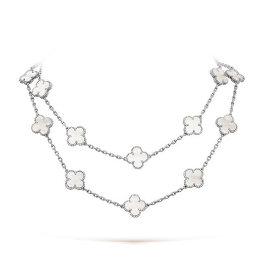 Vintage Alhambra 20 Motifs Long Necklace