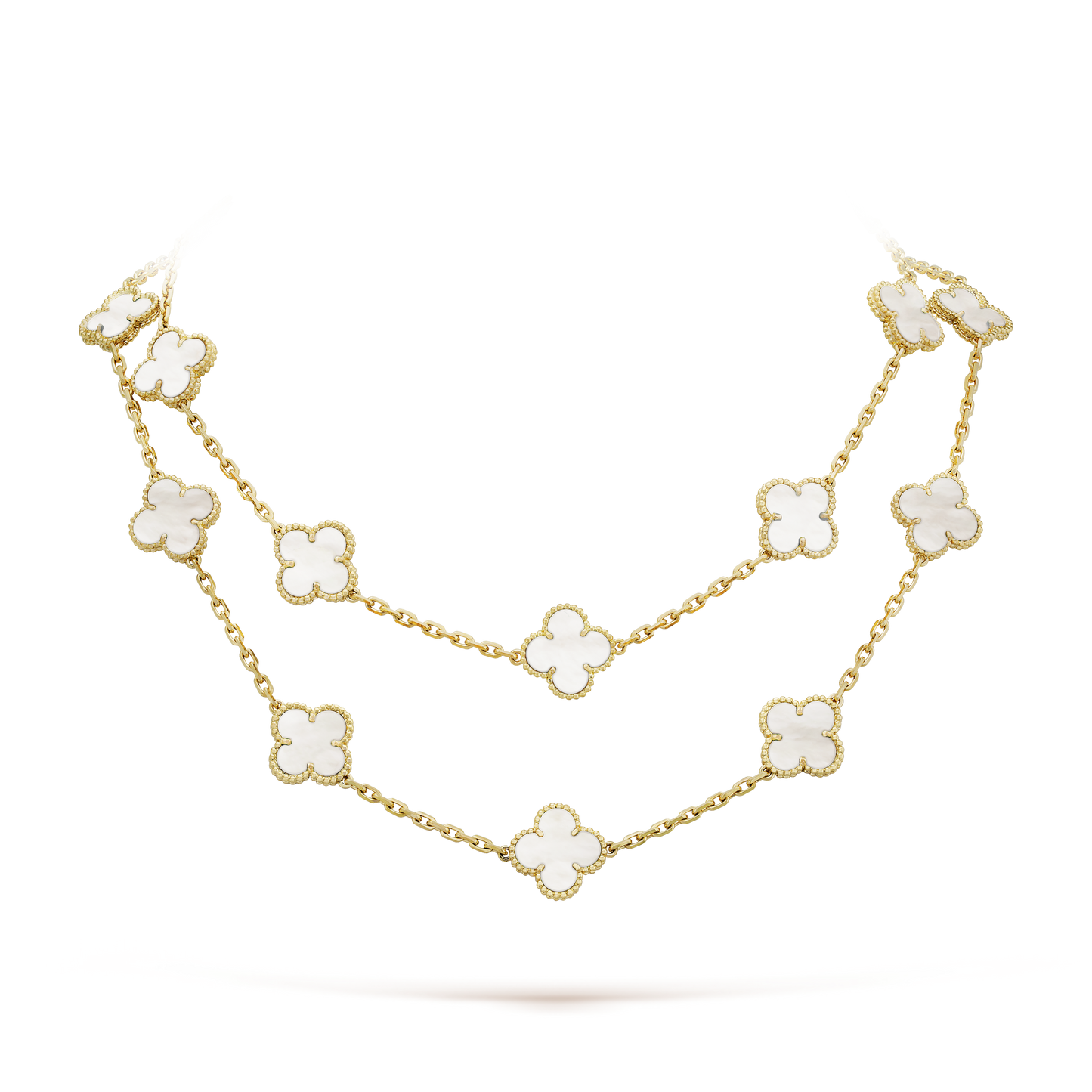 Vintage Alhambra 20 Motifs Long Necklace