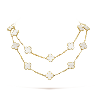 Vintage Alhambra 20 Motifs Long Necklace