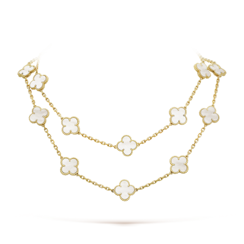 Vintage Alhambra 20 Motifs Long Necklace