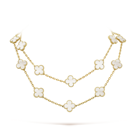 Vintage Alhambra 20 Motifs Long Necklace