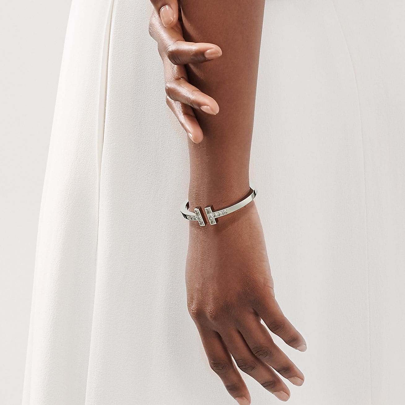 T Diamond Square Bracelet