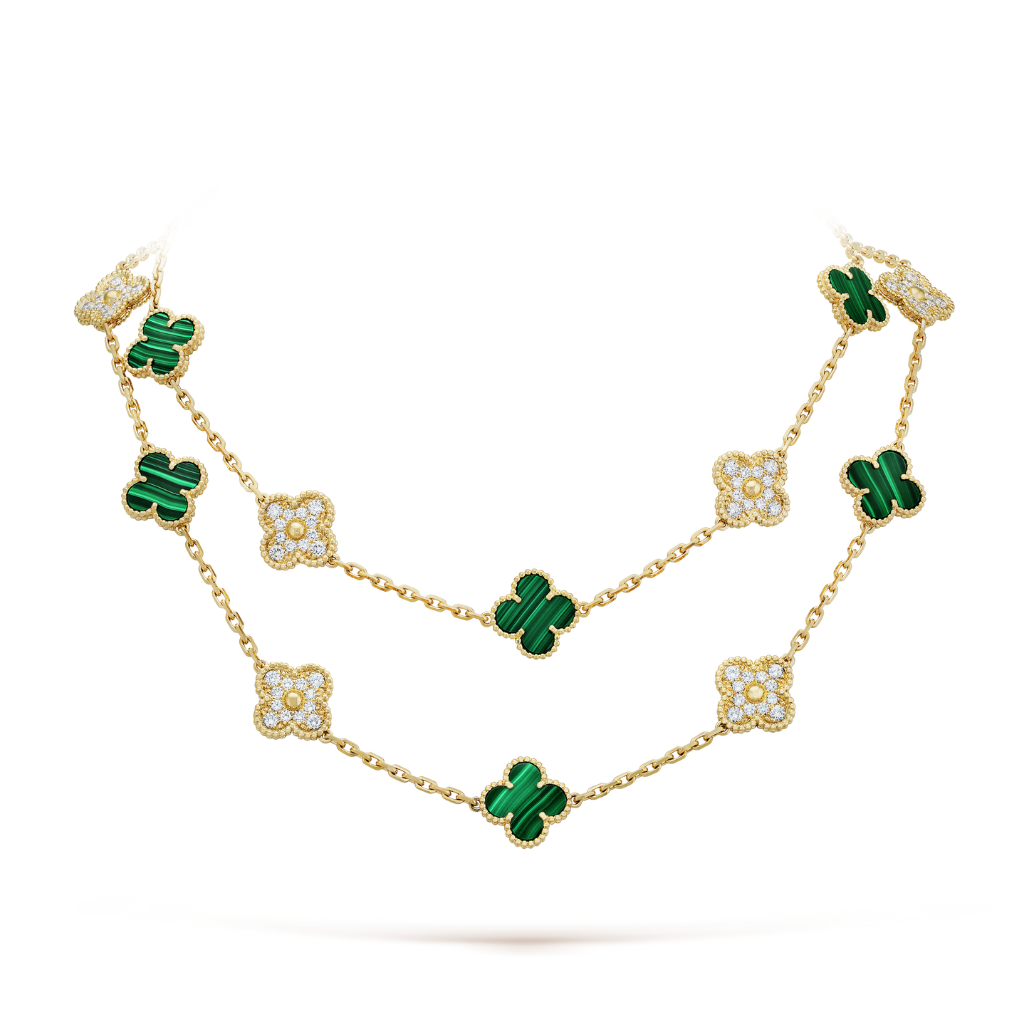 Vintage Alhambra 20 Motifs Long Clover Necklace