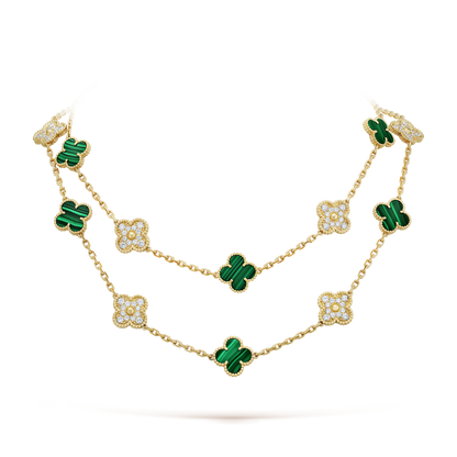 Vintage Alhambra 20 Motifs Long Clover Necklace