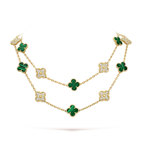 Vintage Alhambra 20 Motifs Long Clover Necklace