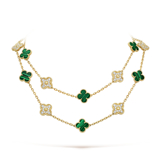 Vintage Alhambra 20 Motifs Long Clover Necklace