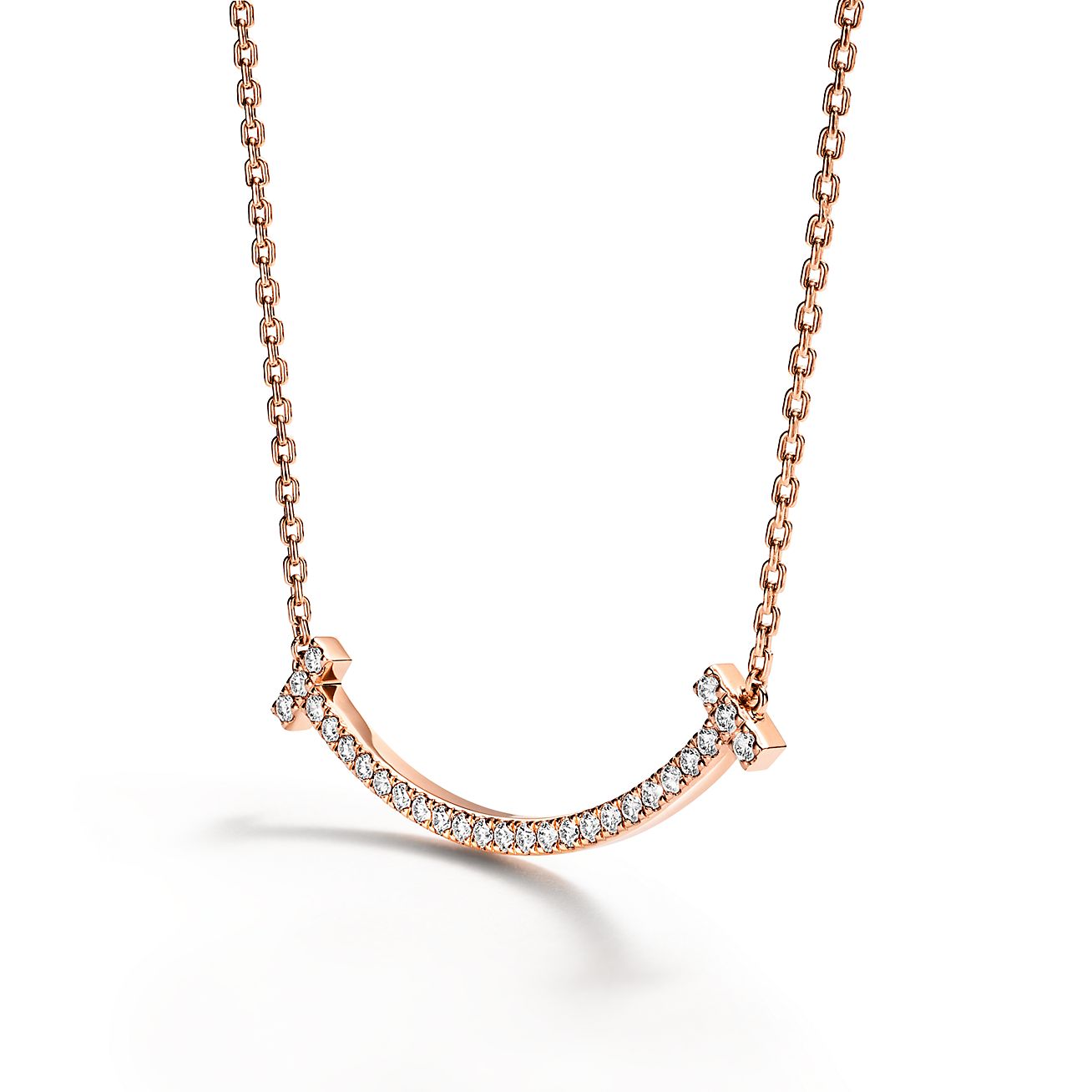 T Medium Diamond Pendant Necklace