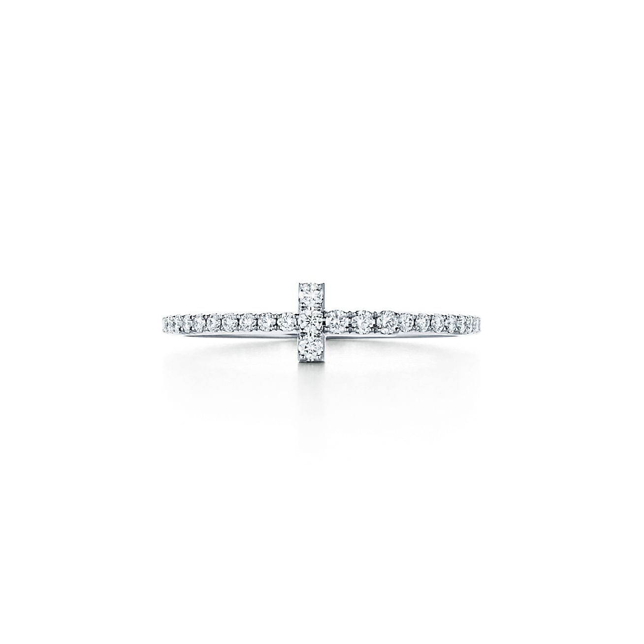 T Diamond Wire Ring