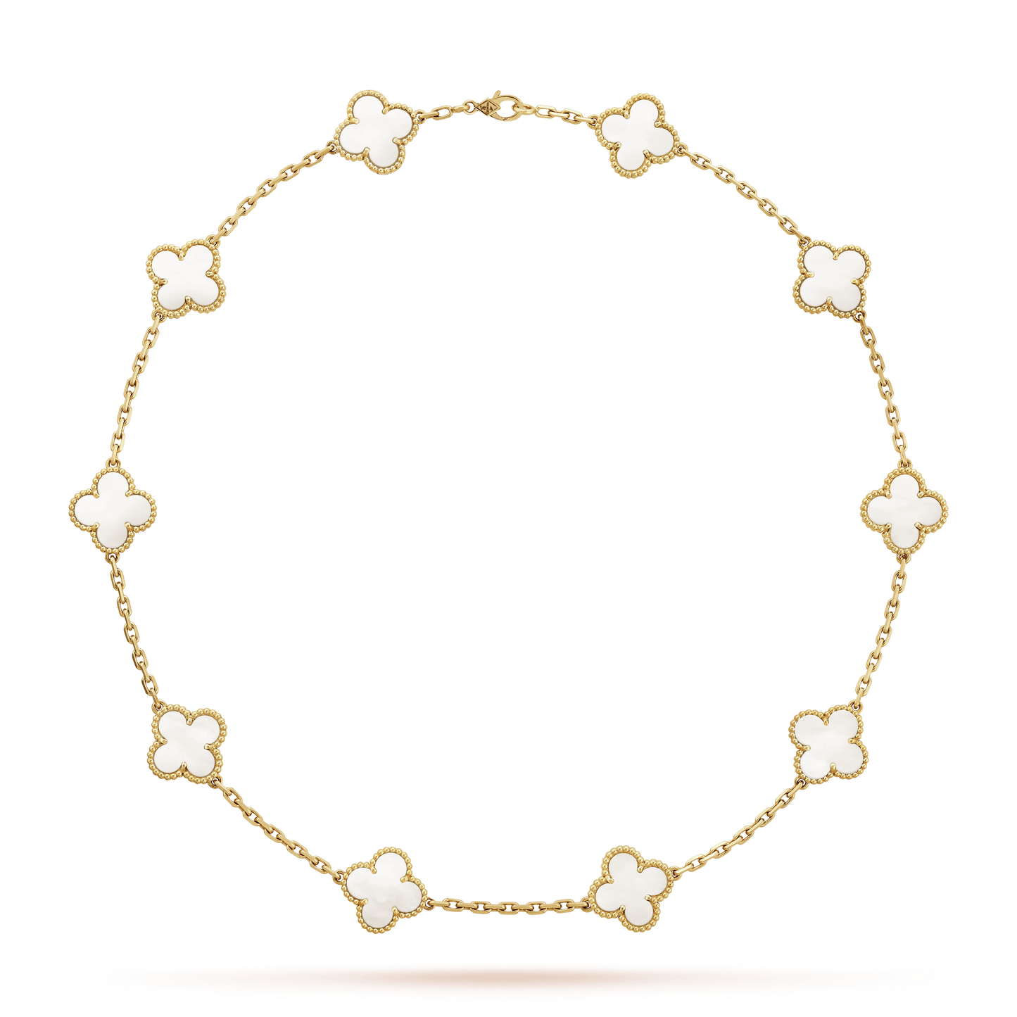 Vintage Alhambra Pearl 10 Motifs Necklace