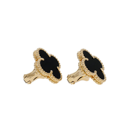 Vintage Alhambra Black Earrings