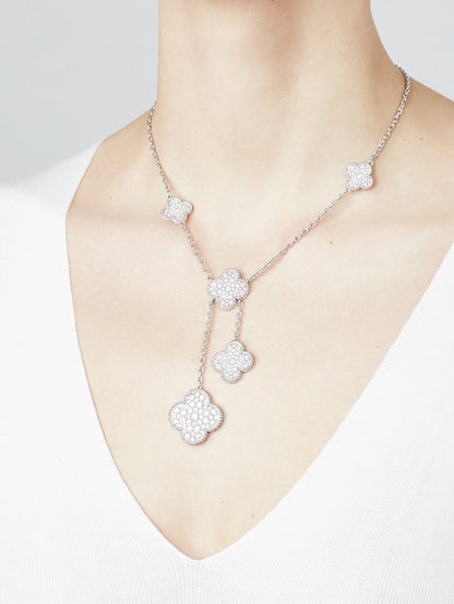 Magic Alhambra Six Motifs Diamonds Necklace
