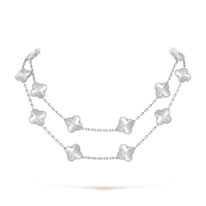 Vintage Alhambra 20 Motifs Long Necklace