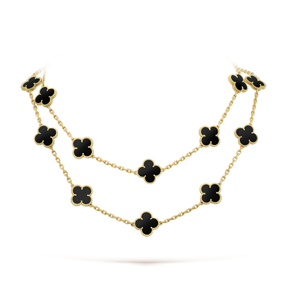 Vintage Alhambra 20 Motifs Long Necklace