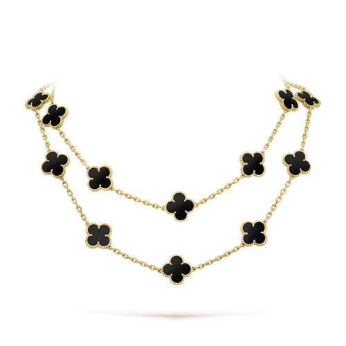 Vintage Alhambra 20 Motifs Long Necklace