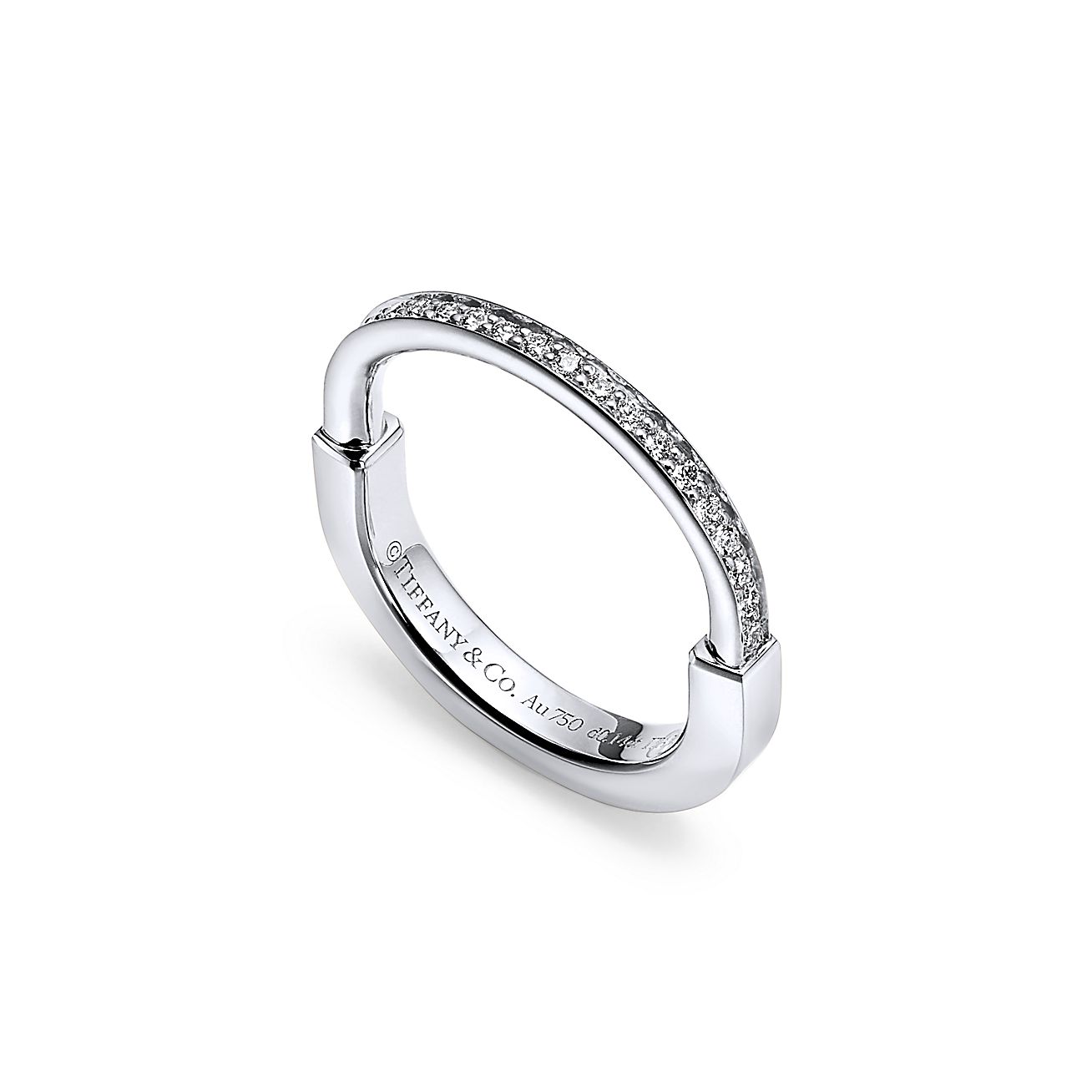 T Lock Diamonds Yellow Gold Ring